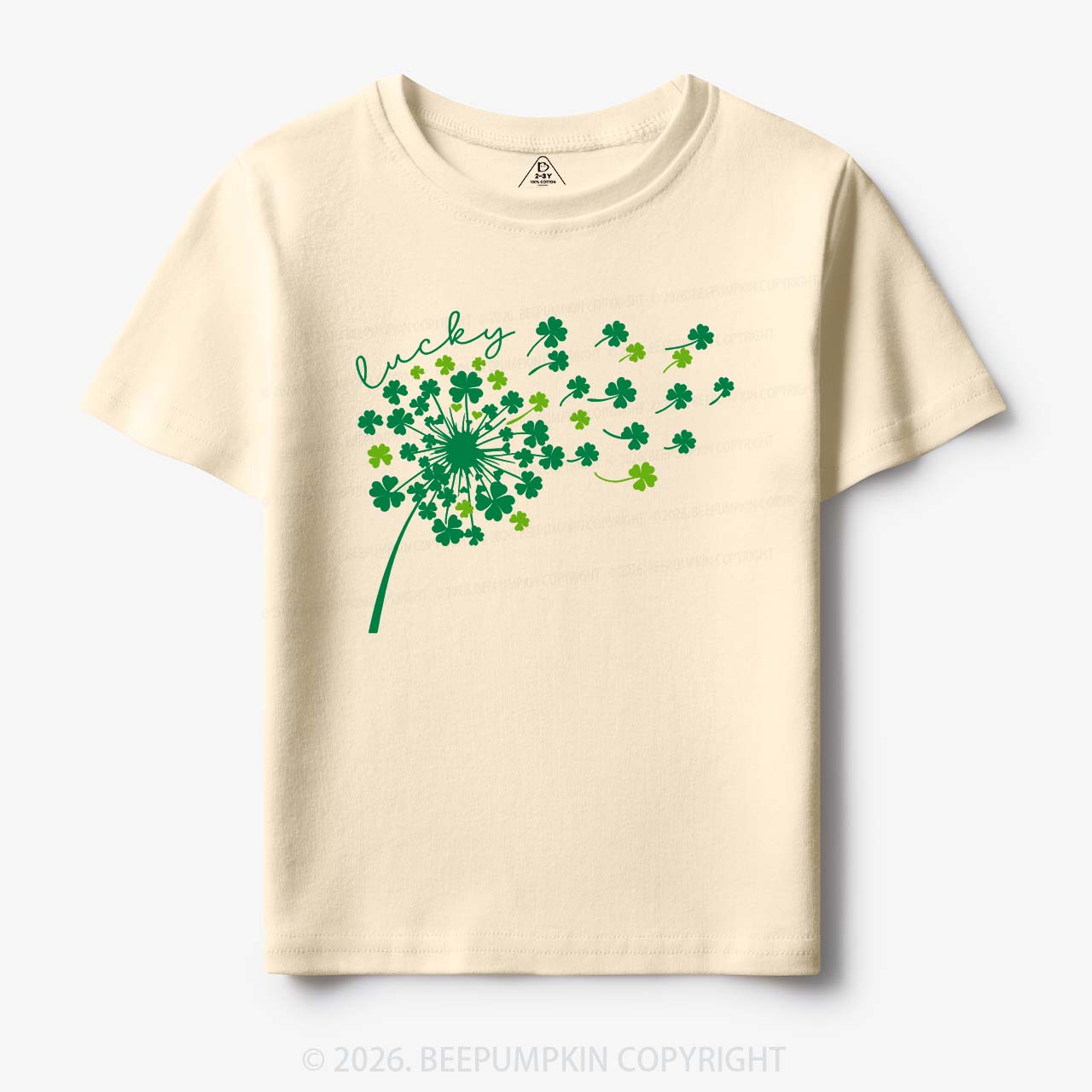 Dandelion Shamrock St. Patrick's Day Toddler&Kid's Tees Beepumpkin