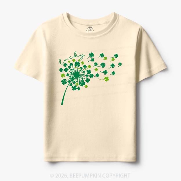 Dandelion Shamrock St. Patrick's Day Toddler&Kid's Tees Beepumpkin