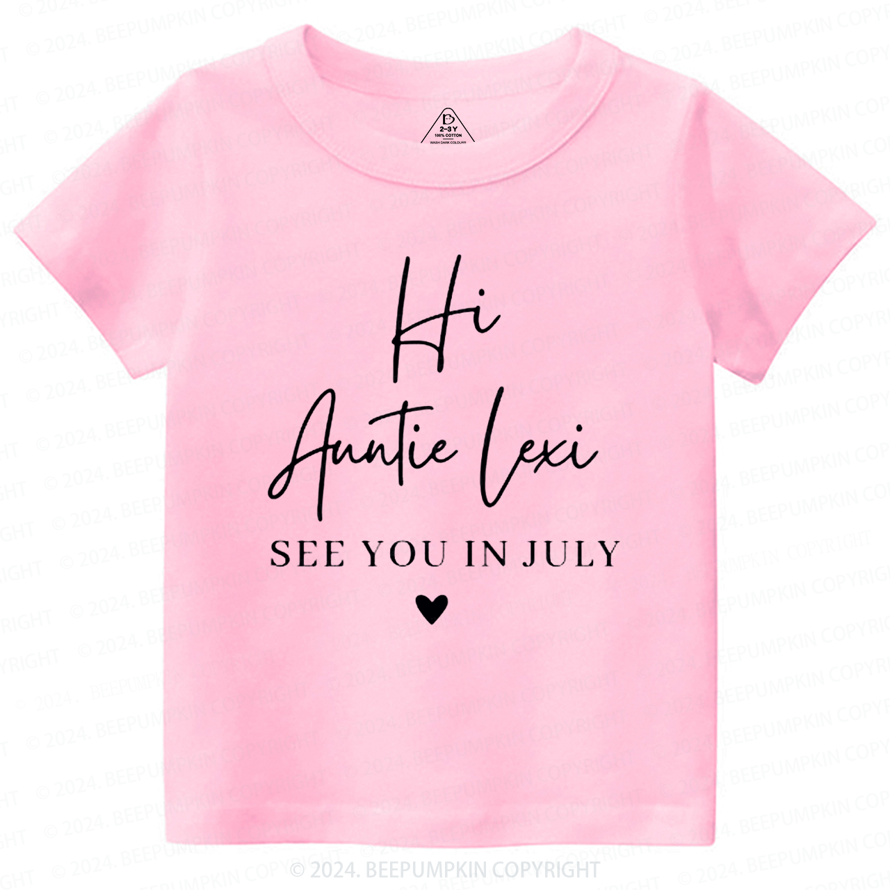 Personalized Hi Auntie See You In Toddler&Kids Tees 