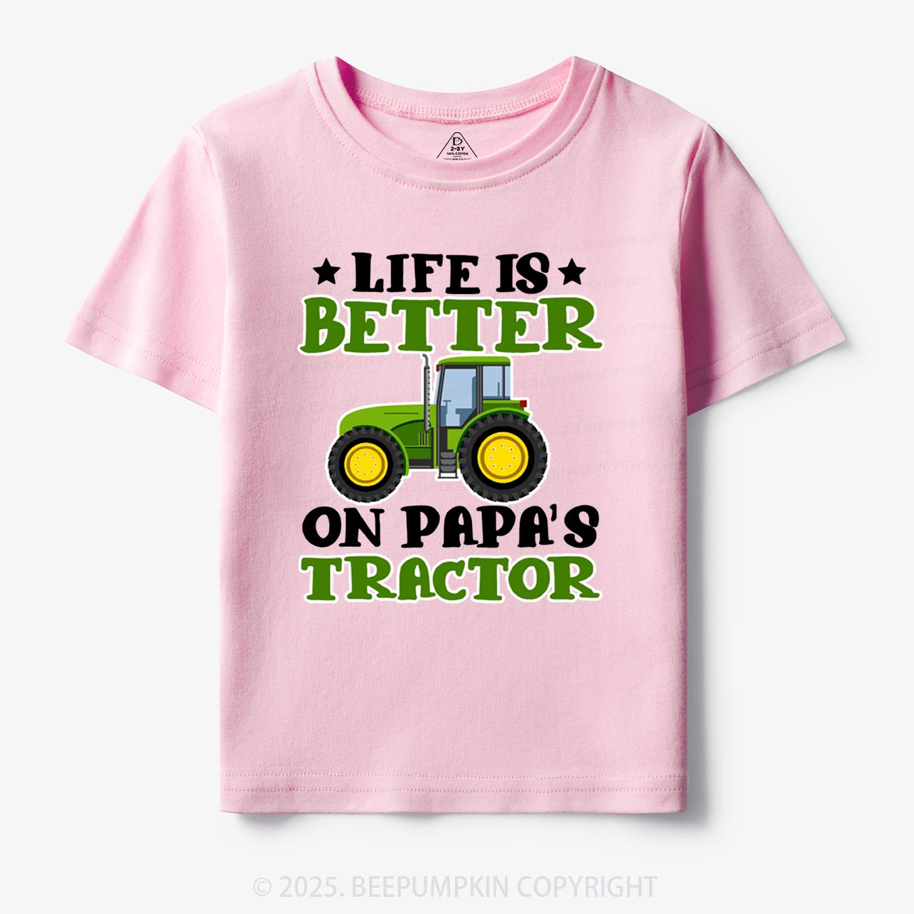 Life Is Better On Papa's Tractor Toddler&Kid's Tees Beepumpkin
