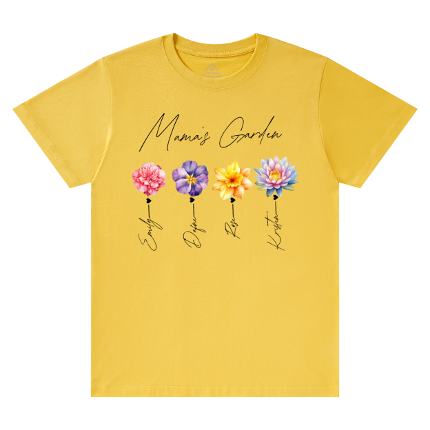 Personalized Kids Name Mama's Garden T-Shirts