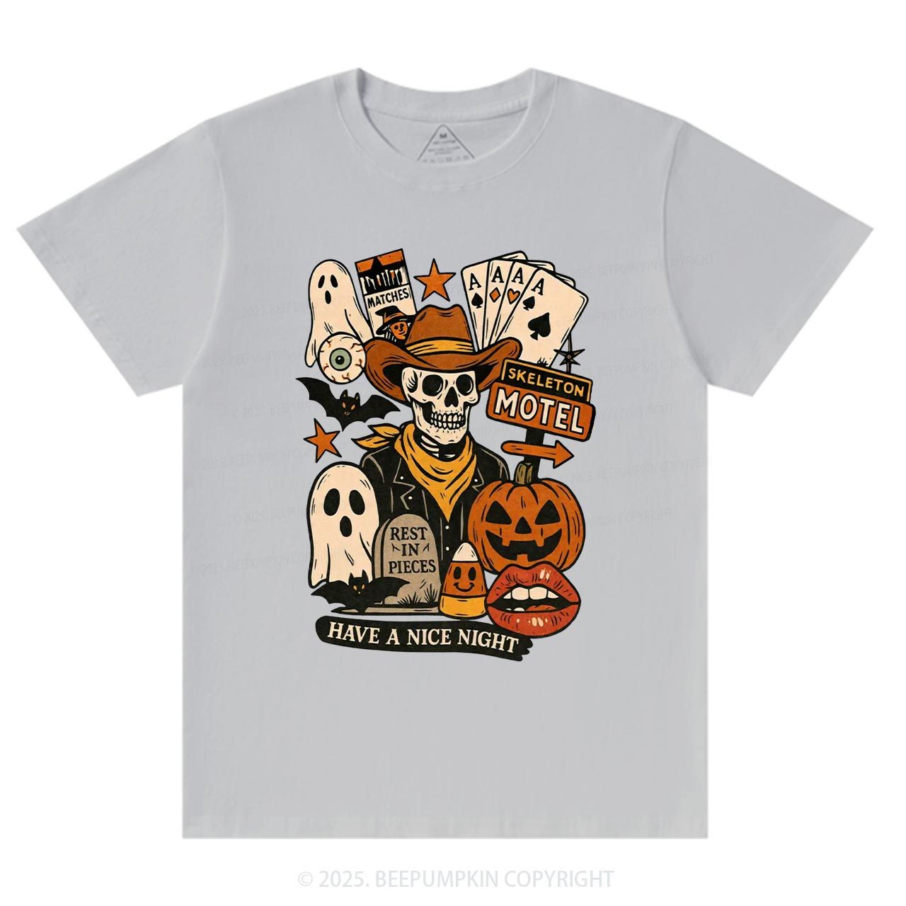 Spooky Western Skeleton T-Shirts Beepumpkin