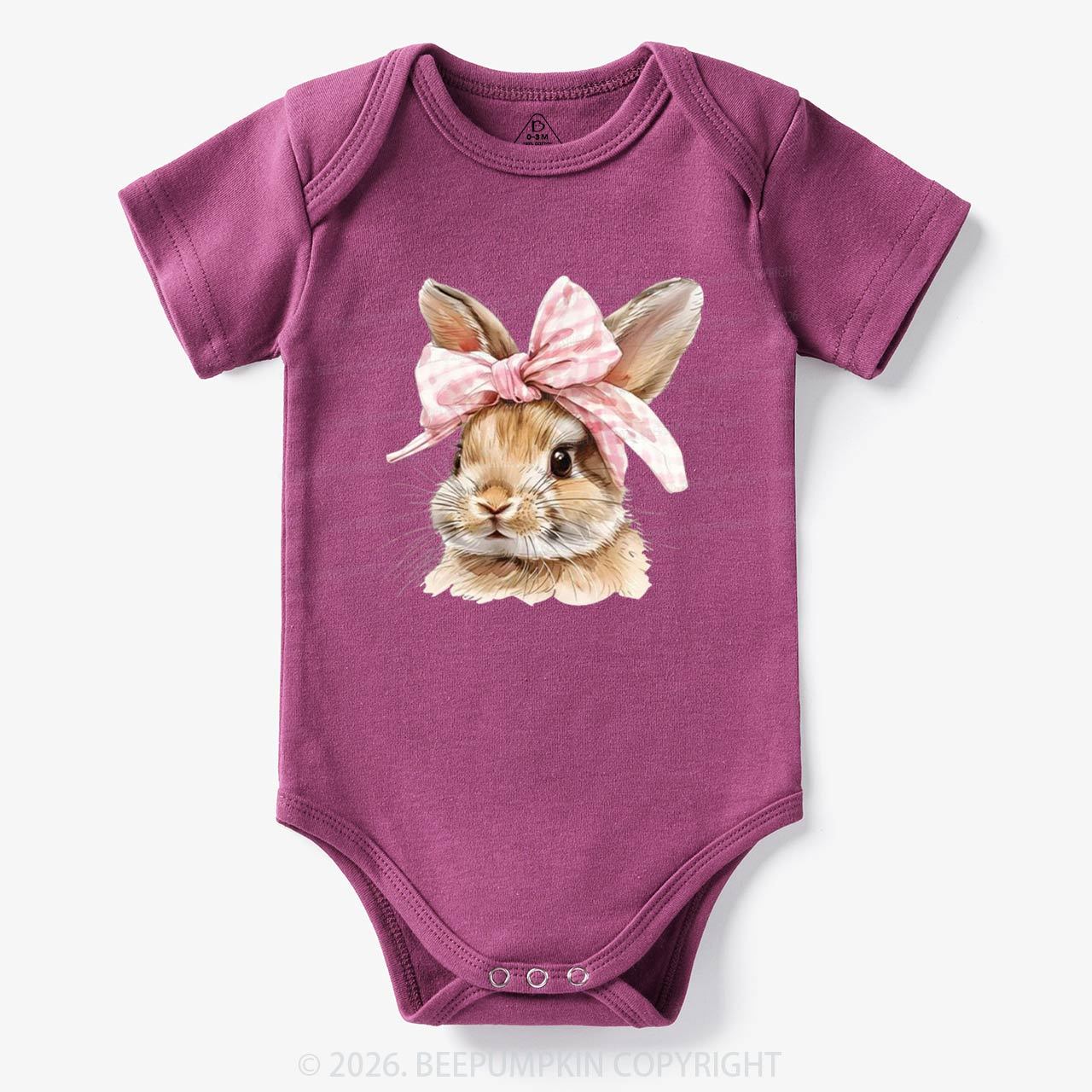 Cute Bunny with Bow Easter Bodysuit