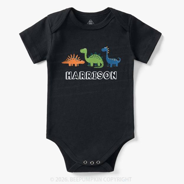 Personalized Cute Dinosaur Name Bodysuit