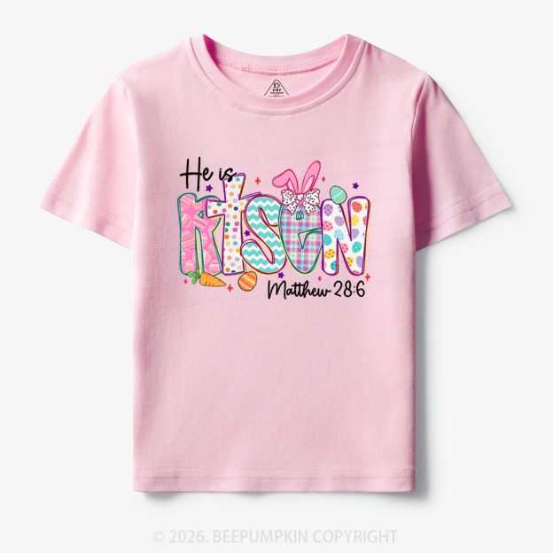 He Is Risen Christian Easter Toddler&Kid's Tees