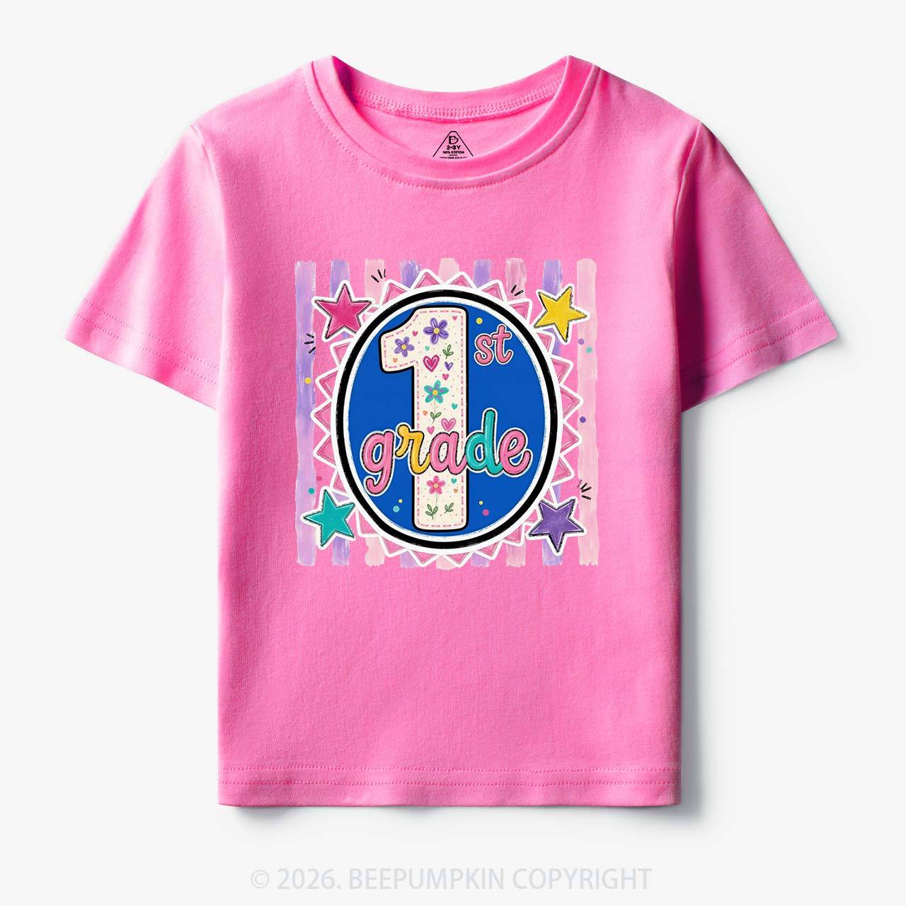 Colorful Grade Star Rainbow Back to School Toddler&Kid's Tees