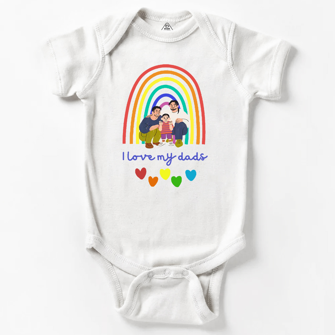 Love My Dads Cartoon LGBTQ  Bodysuit Beepumpkin