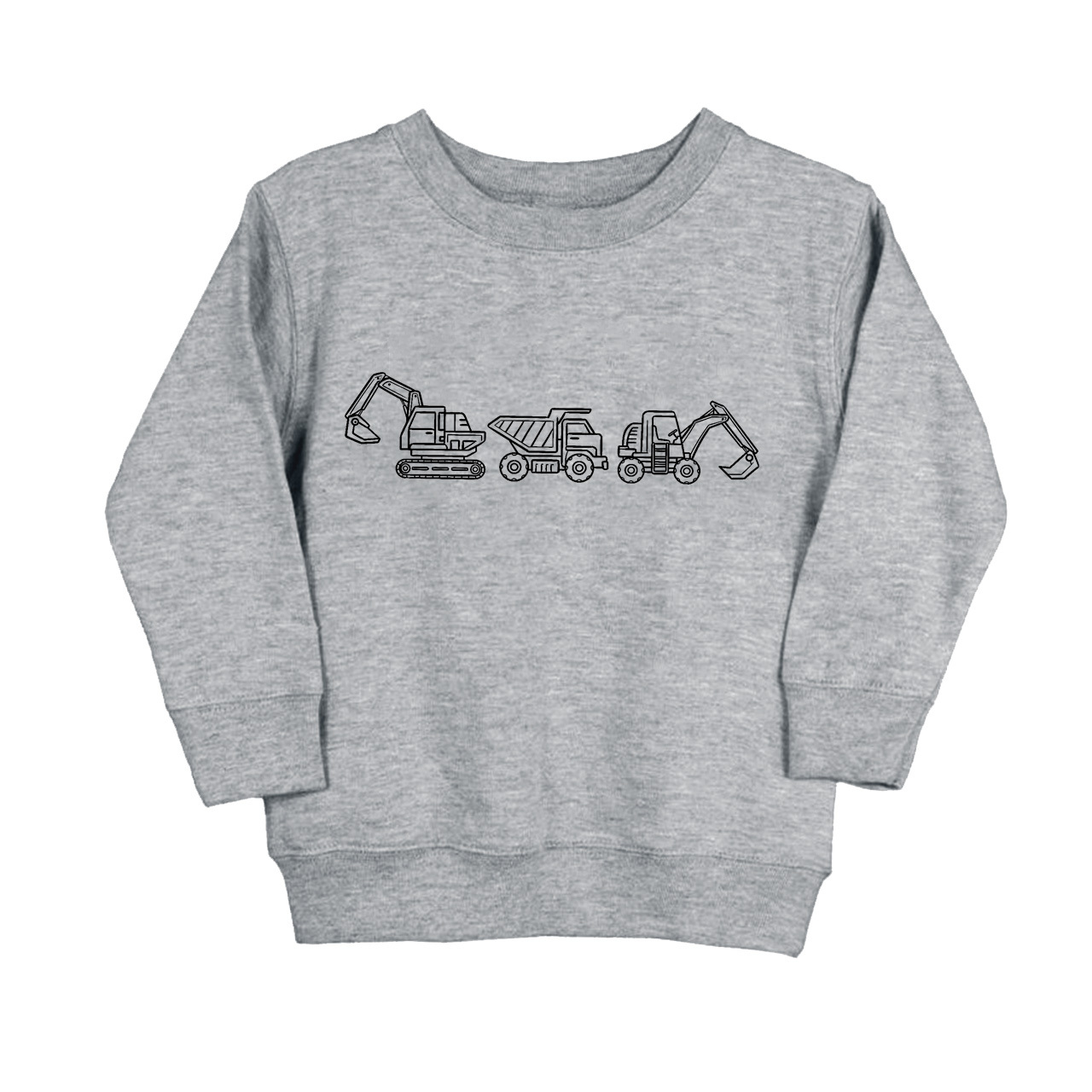 Construction Trucks Kids Sweatshirt