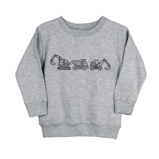 Construction Trucks Kids Sweatshirt