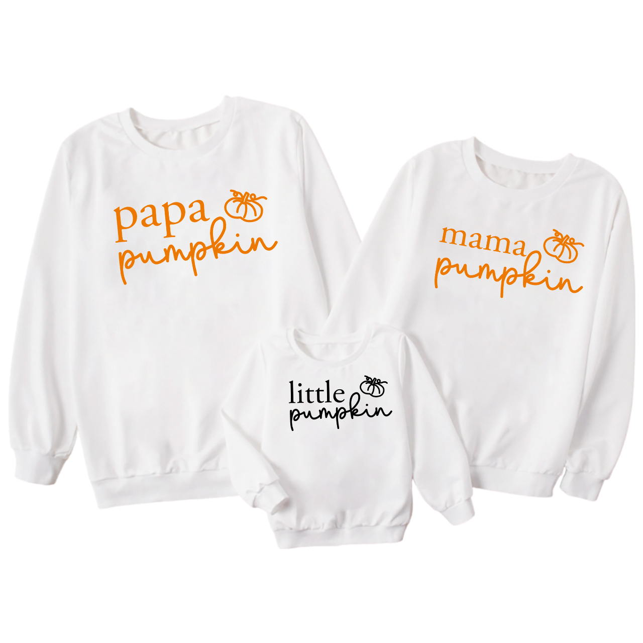 Halloween Papa Mama Little Pumpkin Sweatshirts For Family