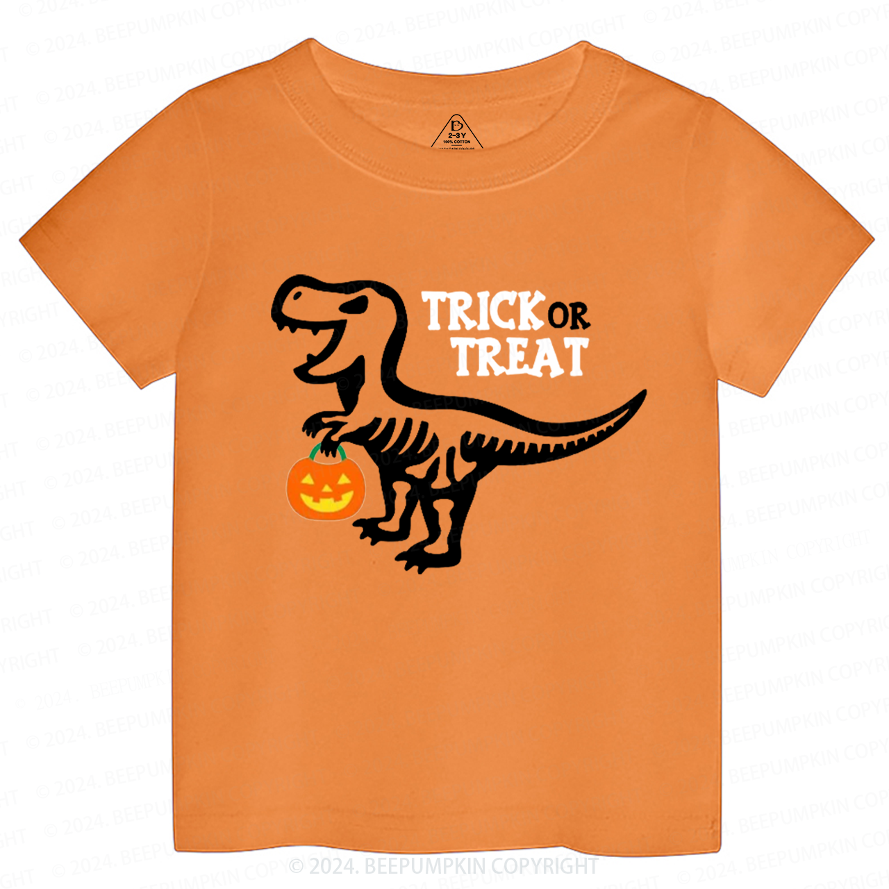 Trick or Treat Dinosaur Halloween Toddler&Kids Tees 