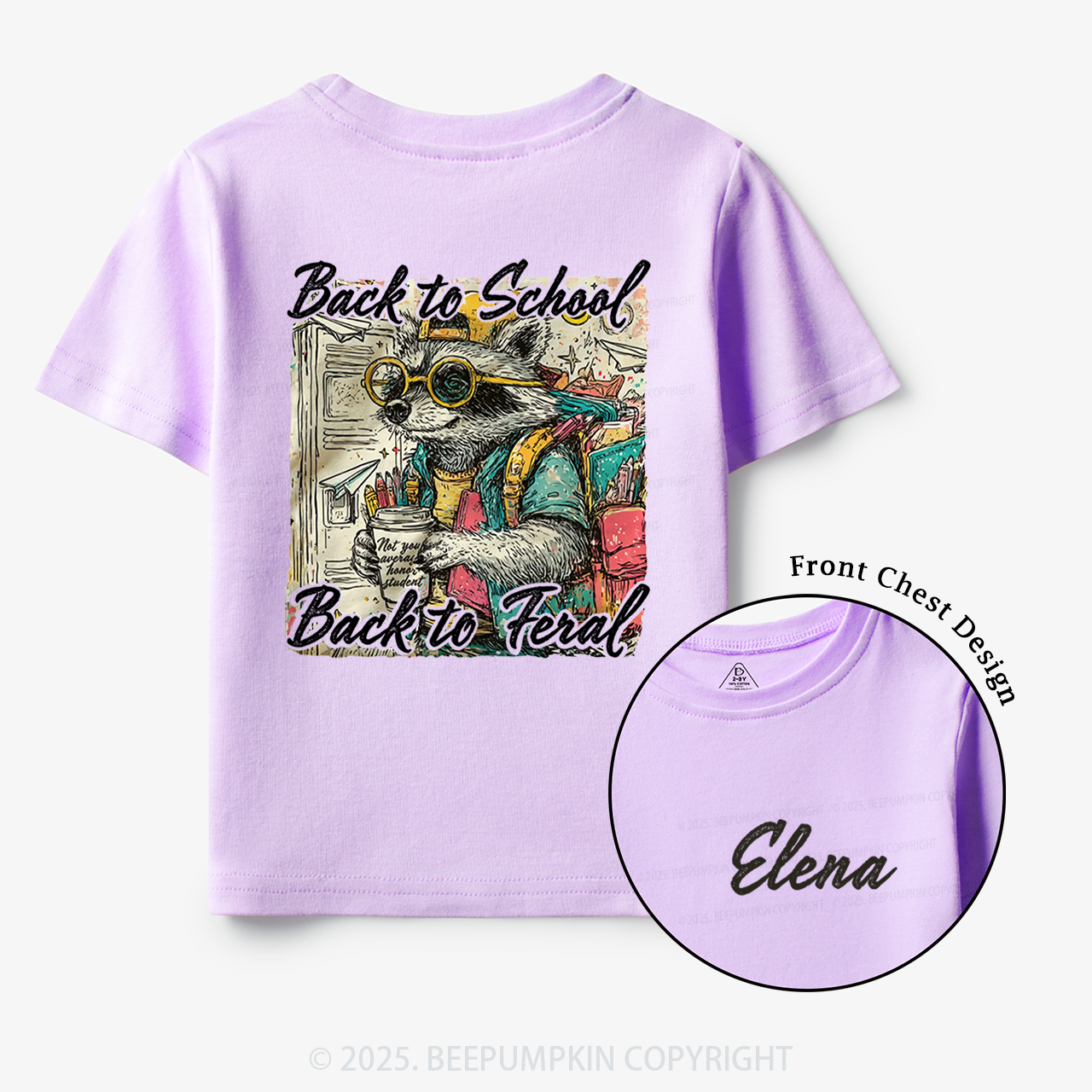 Personalized Raccoon Boy Toddler&Kid's Tees Beepumpkin