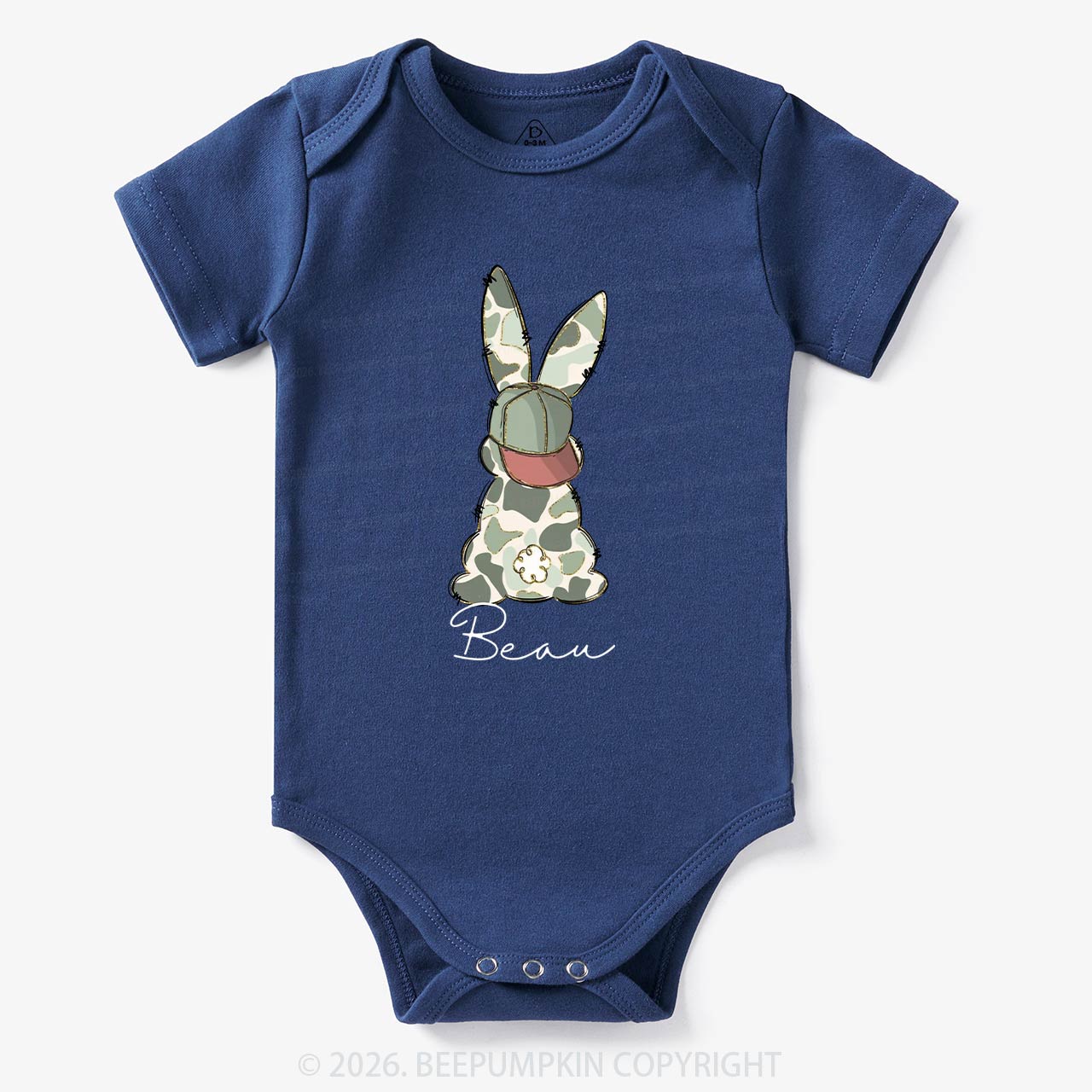 Personalized Floral Easter Bunny Bodysuit
