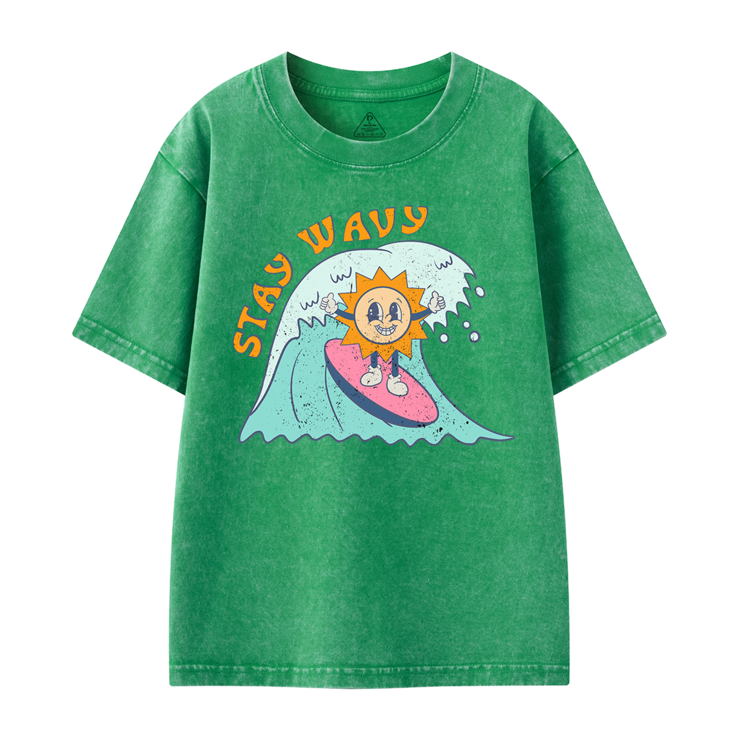 Stay Wavy Toddler&Kids Washed Tees         