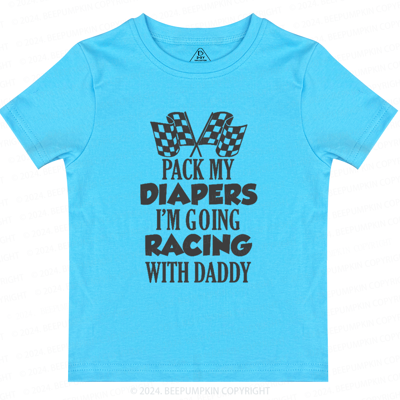 Personalized Pack My Diapers I'm Going Racing With XXX Toddler&Kids Tees 7