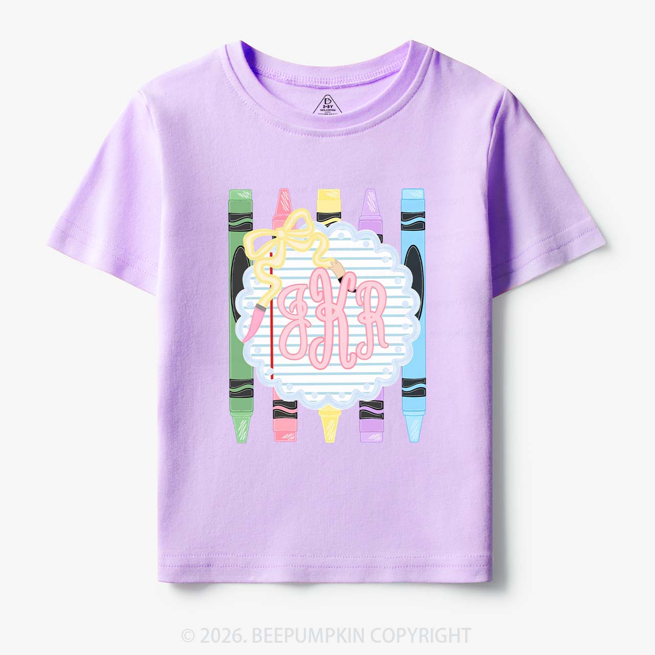 Personalized Monogram Name Pink Preppy Toddler&Kid's Tees