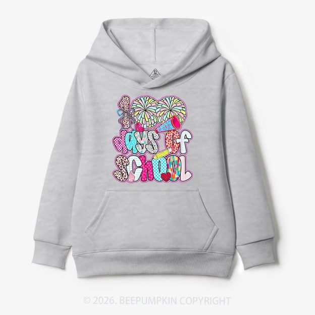 Cheer For 100 Days Pom Pom School Spirit Toddler&Kid's Hoodies