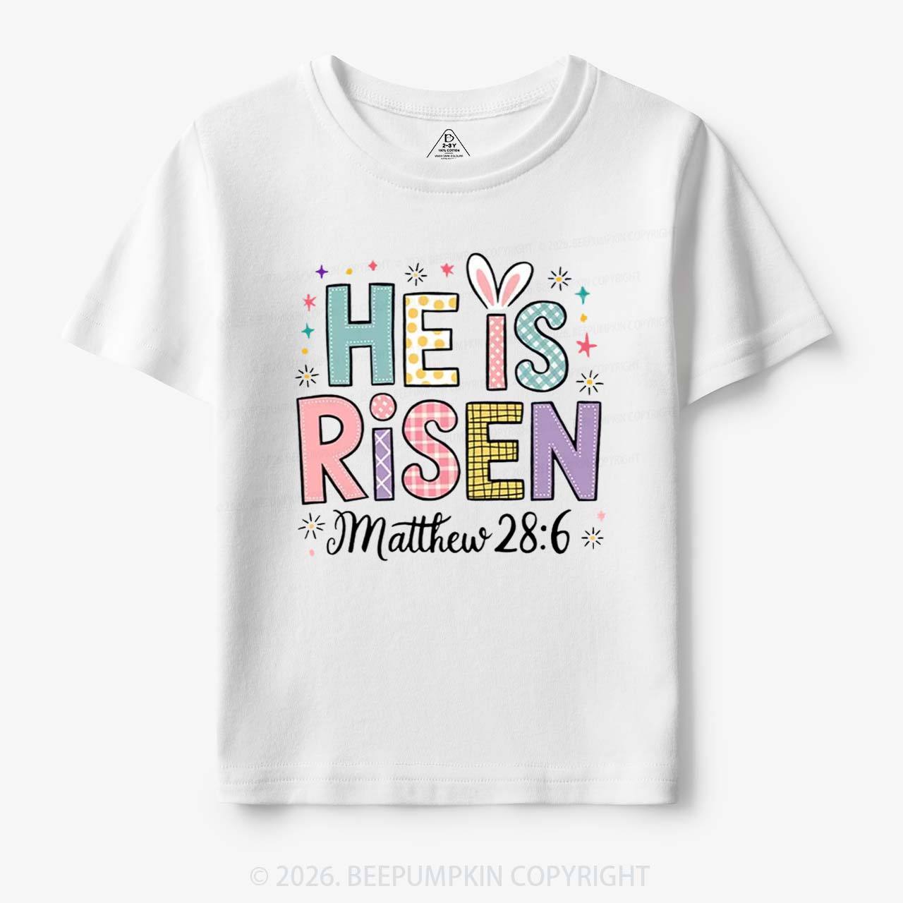 He is Risen Easter Joy Toddler&Kid's Tees