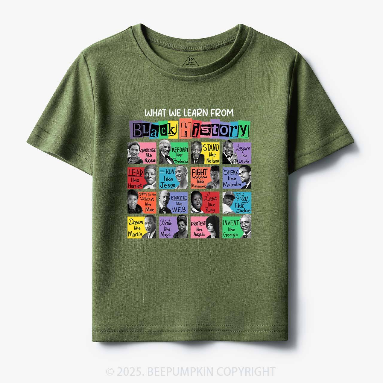 What We Learn From Black History Toddler&Kid's Tees Beepumpkin