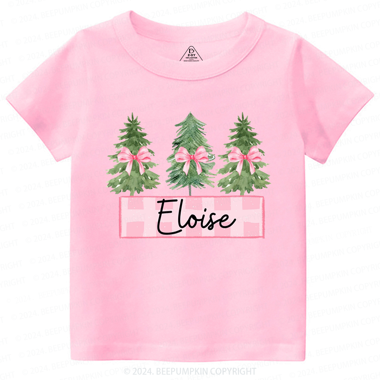 Personalized Kid Name Christmas Toddler&Kids Tees Beepumpkin