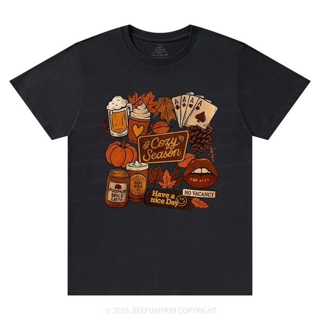 Retro Fall Collage Sublimation T-Shirts Beepumpkin