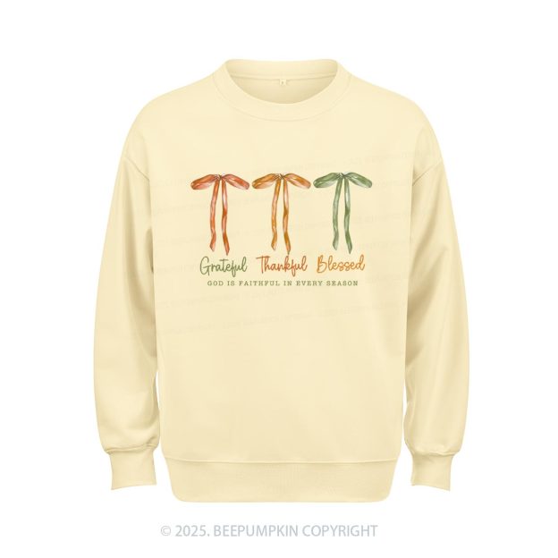 Grateful Thankful Blessed Sweatshirt Beepumpkin