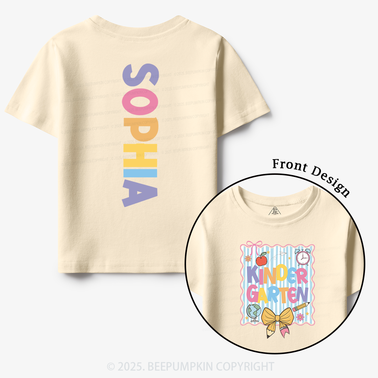 Personalized Little Learner Toddler&Kid's Tees Beepumpkin