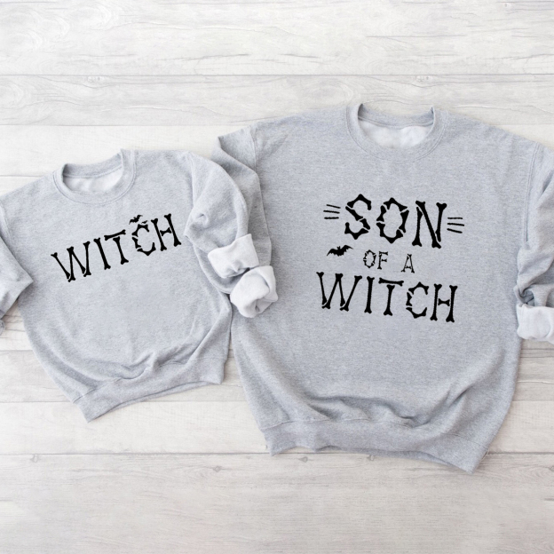 Son Of A Witch Halloween Mom&Me Swetshirt