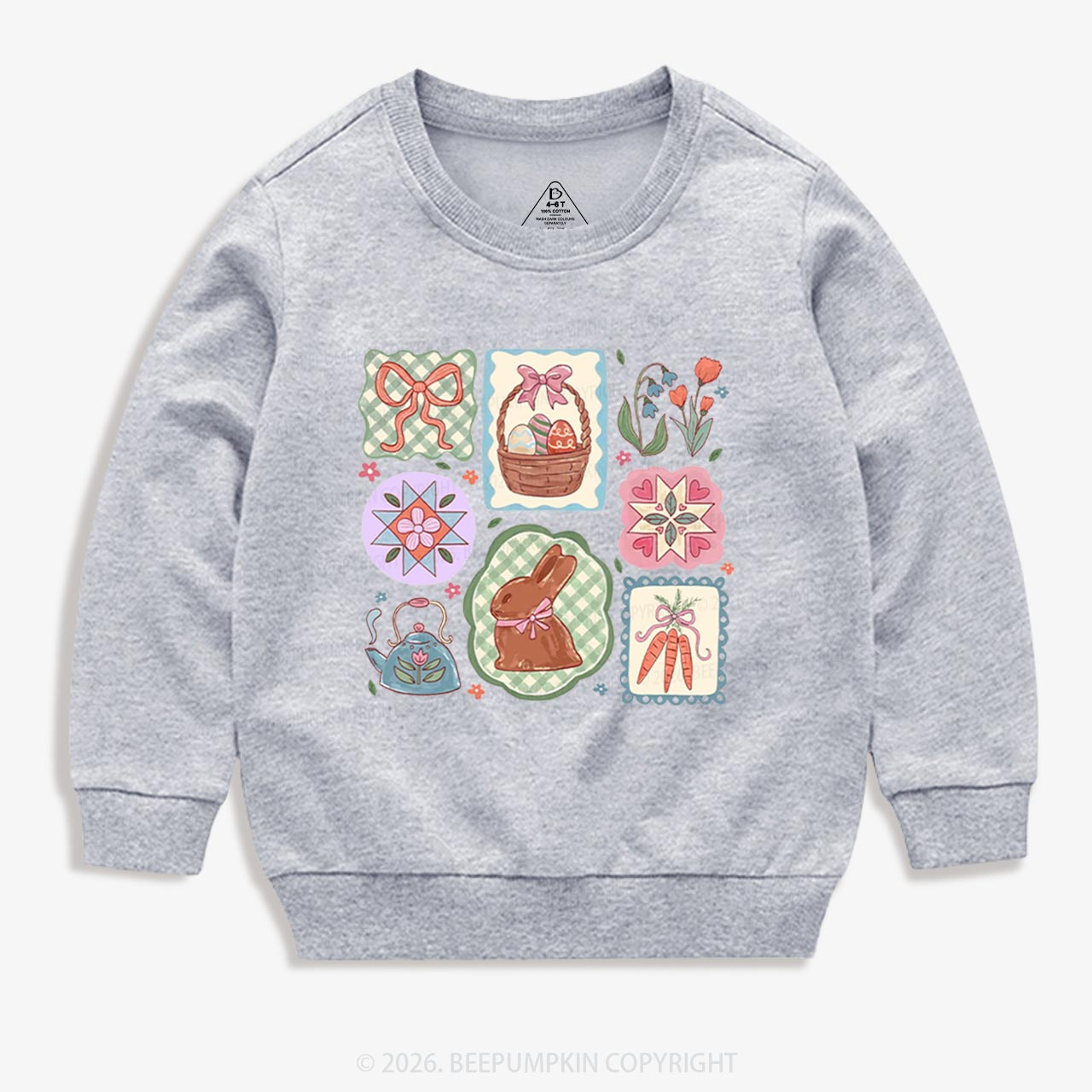 Pastel Easter Basket Kid's Sweatshirt
