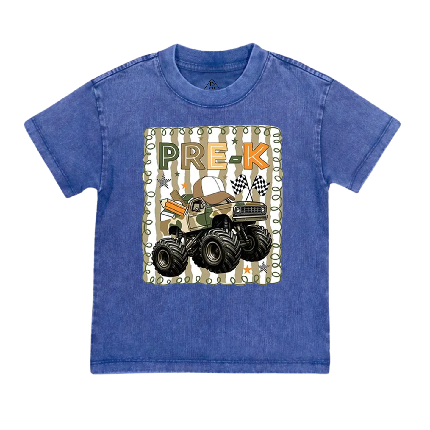 Personalized Truck For Boy Toddler&Kids Washed Tees