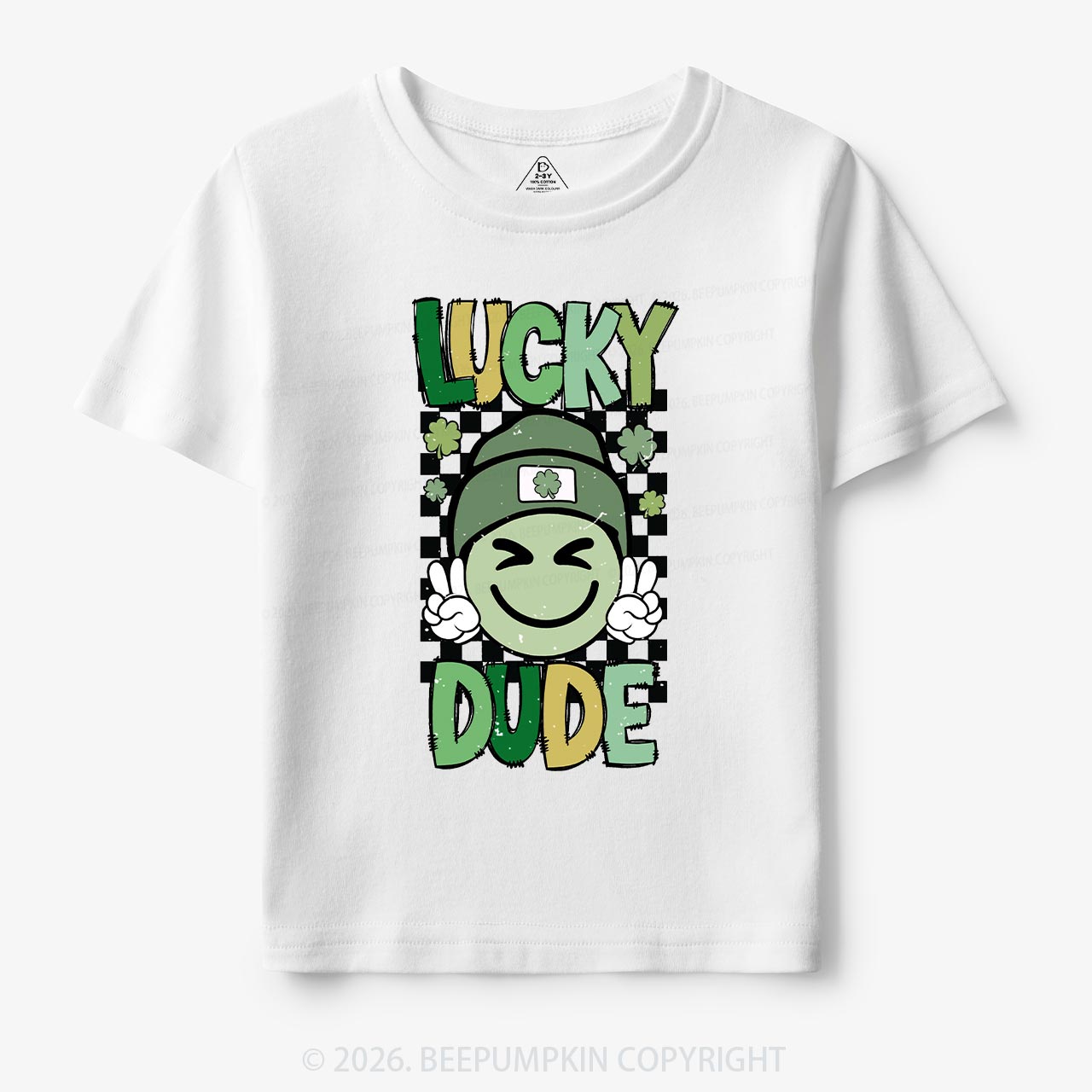 Retro Lucky Dude St.Patricks Day-Toddler&Kids Tees