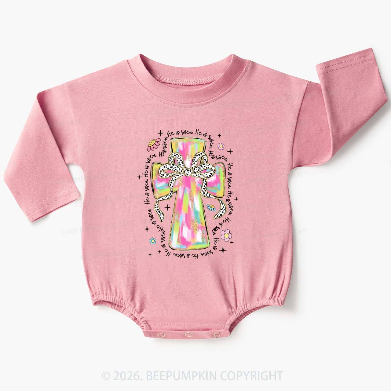 Pastel Easter Christian Baby Bubble Romper