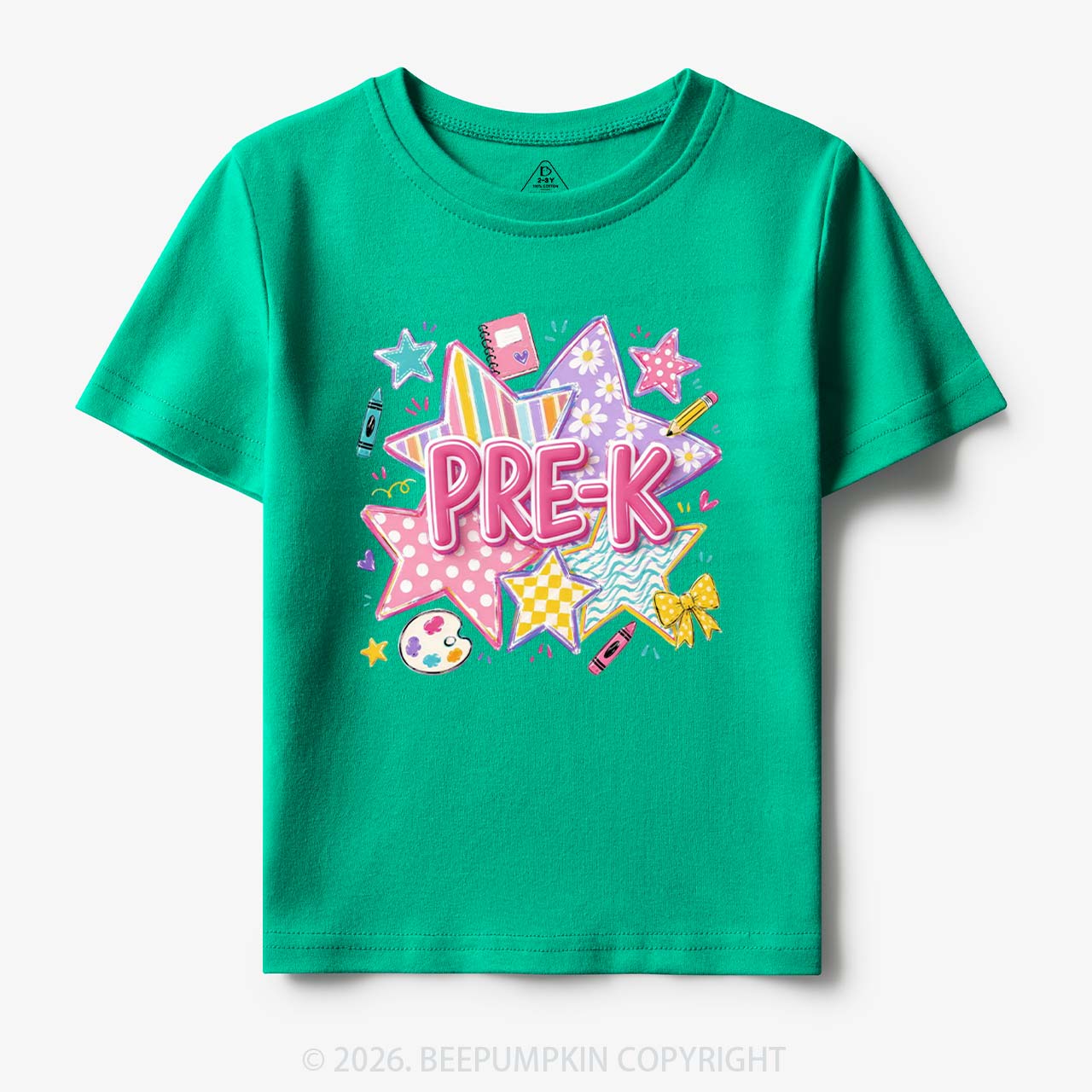 Striped Starburst Pre-K To Fourth Grade Toddler&Kid's Tees