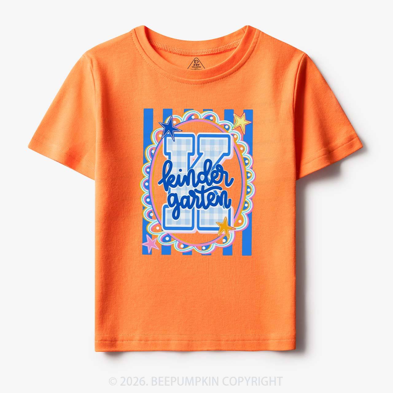 Preppy Blue Gingham Pre-K To Fourth Grade Toddler&Kid's Tees
