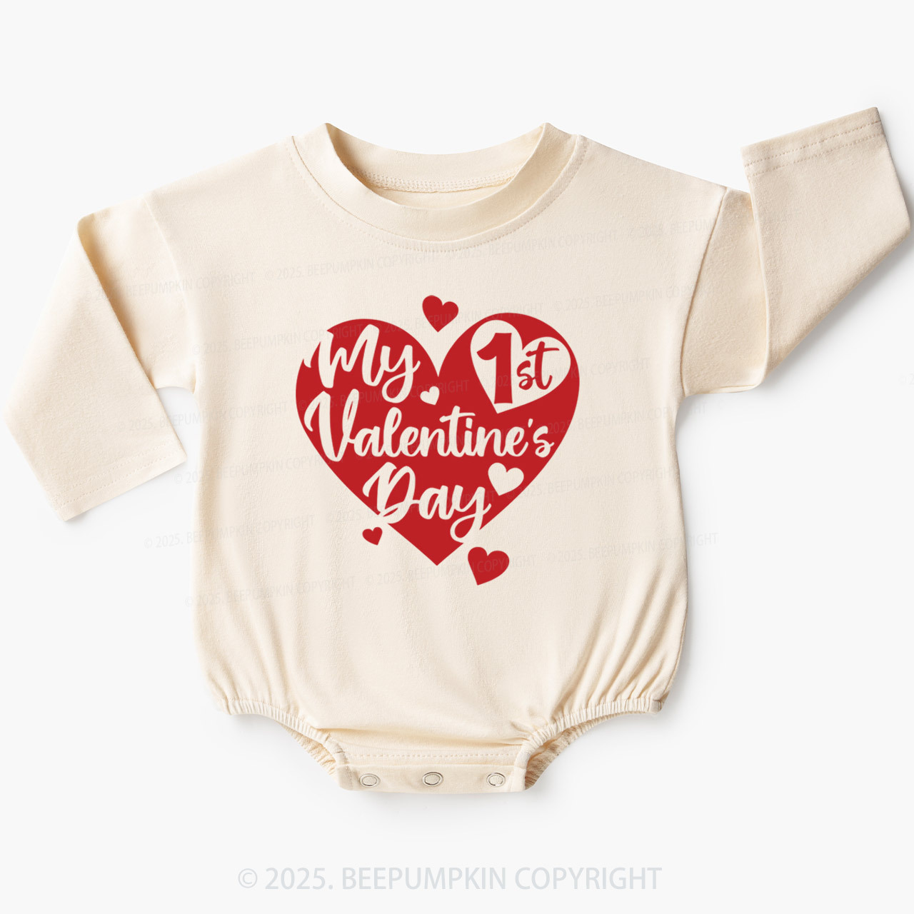 My 1st Valentine's Day Baby Bubble Romper Beepumpkin