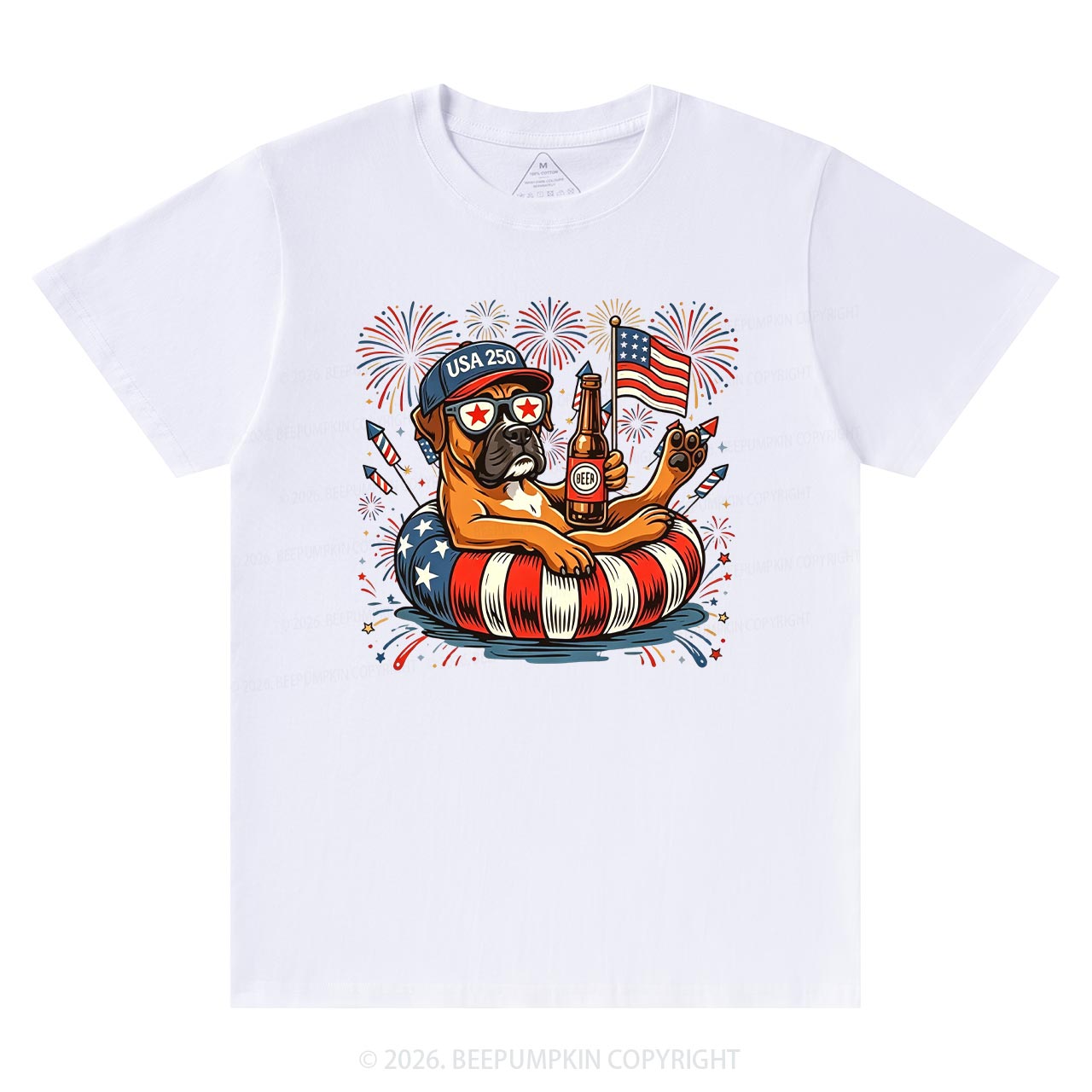 Personalized 4th of July Dog Breeds America 250 T-Shirts
