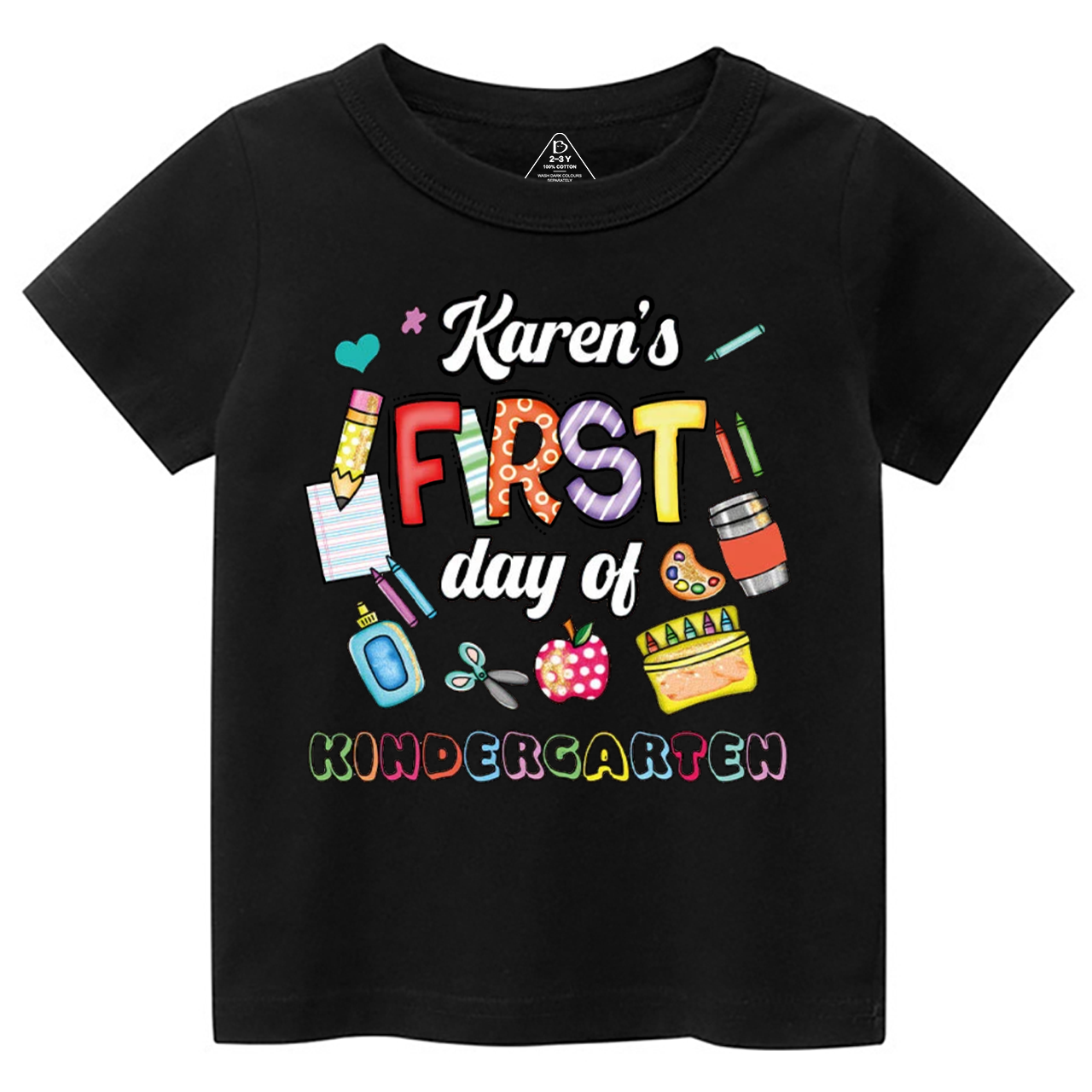 Personalized First Day of Kindergarten Toddler&Kid's Tees Beepumpkin 