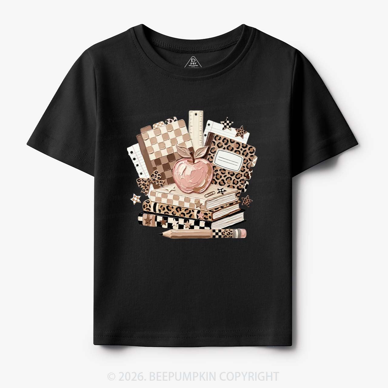 Checkered & Cheetah Back To School Toddler&Kid's Tees