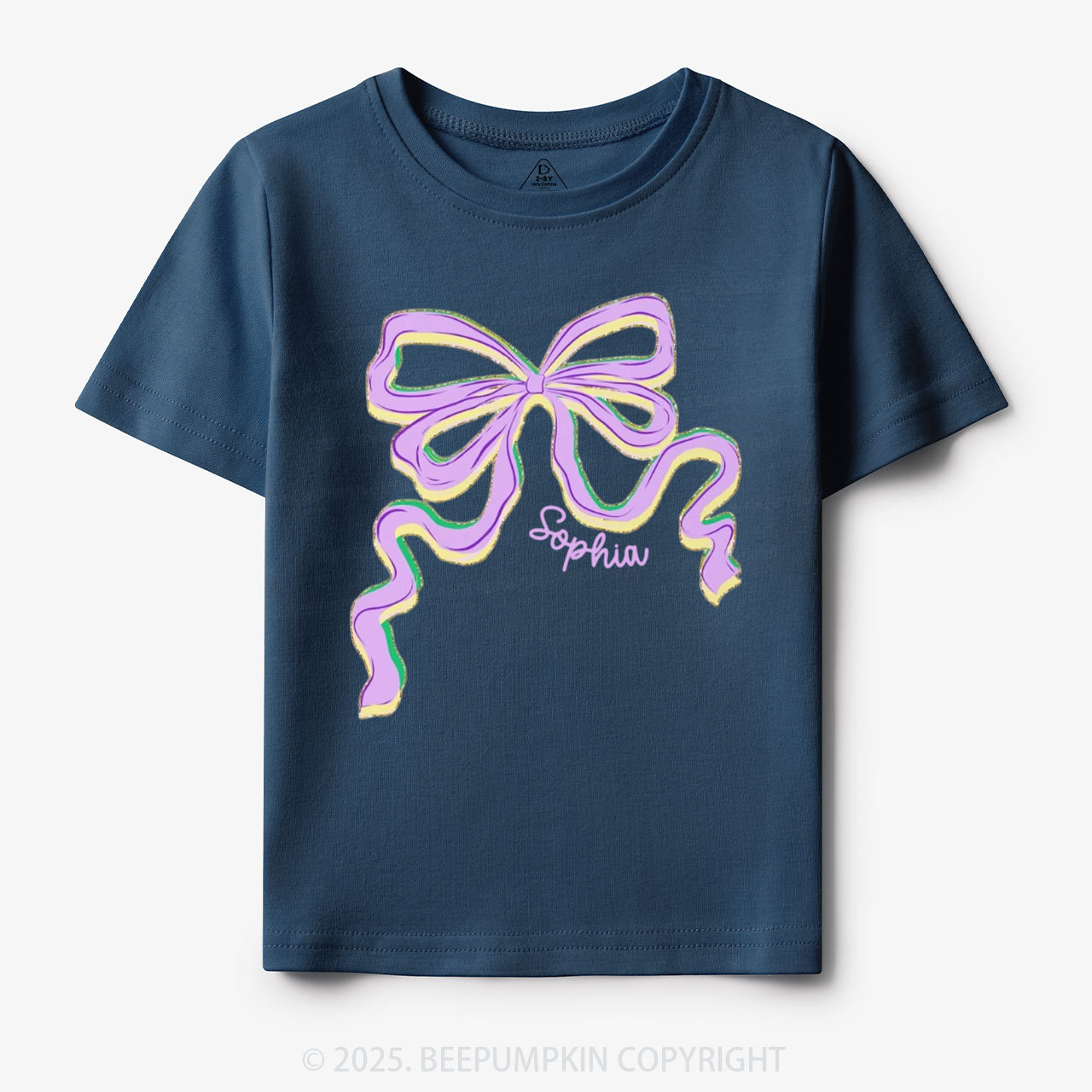 Personalized Sugar Bow Mardi Gras Toddler&Kid's Tees Beepumpkin