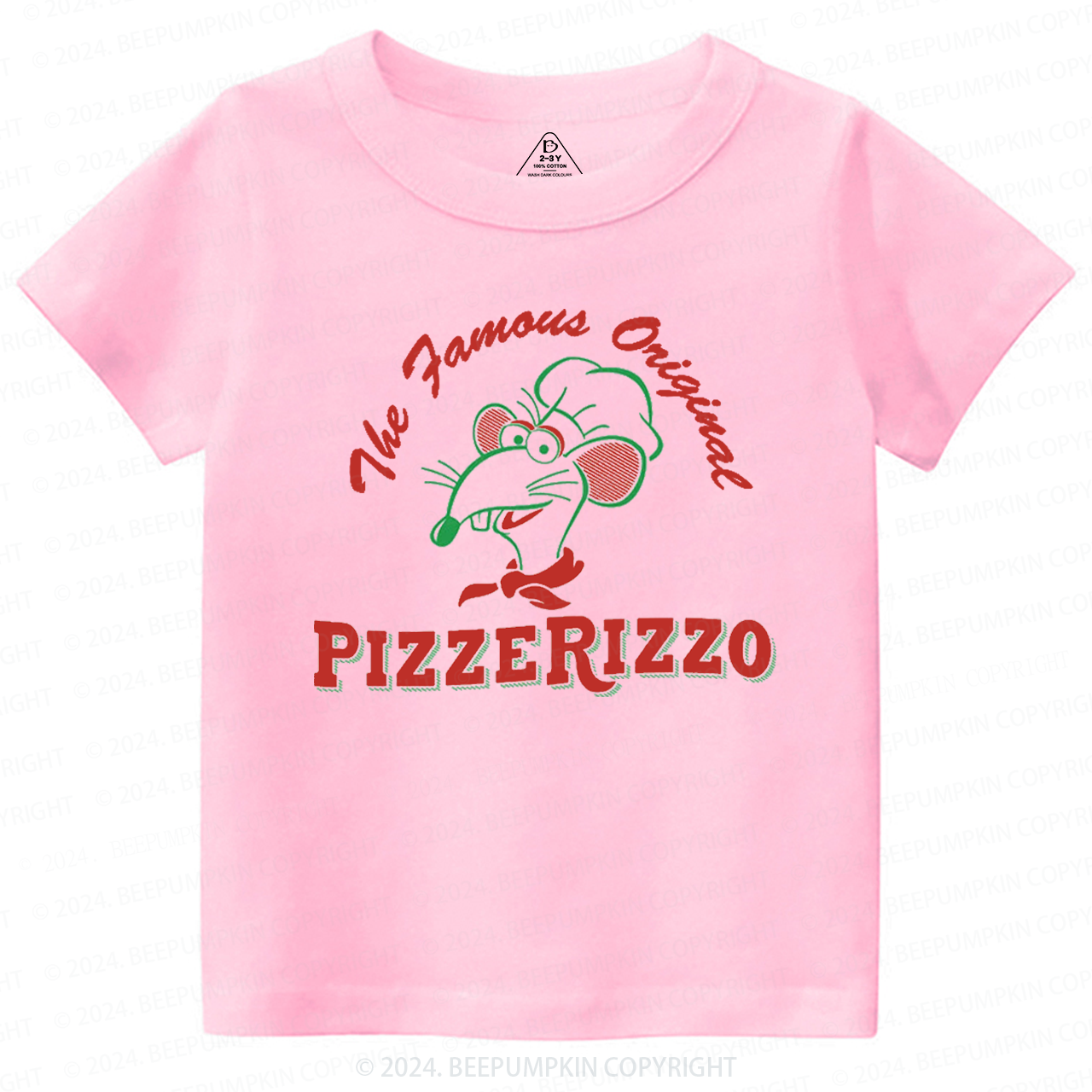 Cute Mouse And Pizza Toddler&Kids Tees 7