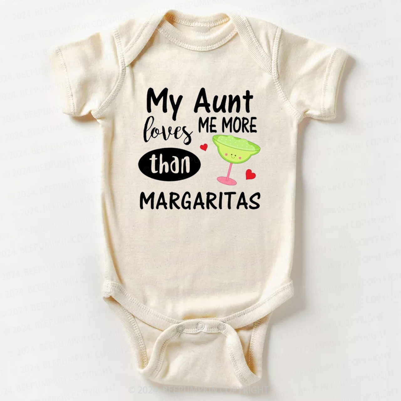 My Aunt Loves Me More Than Margaritas Baby Bodysuit