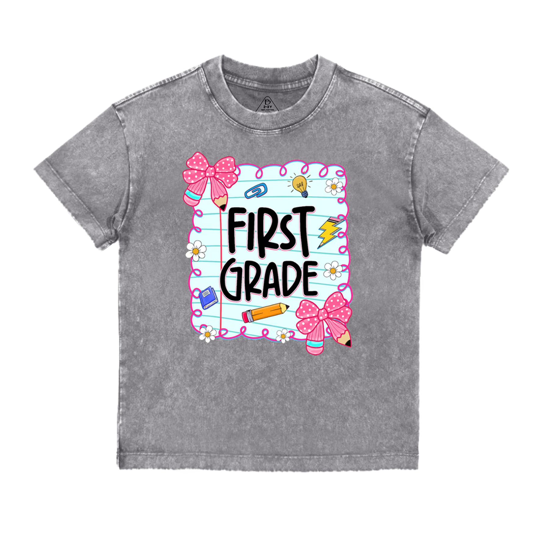 Personalized First Day Of School Toddler&Kids Washed Tees