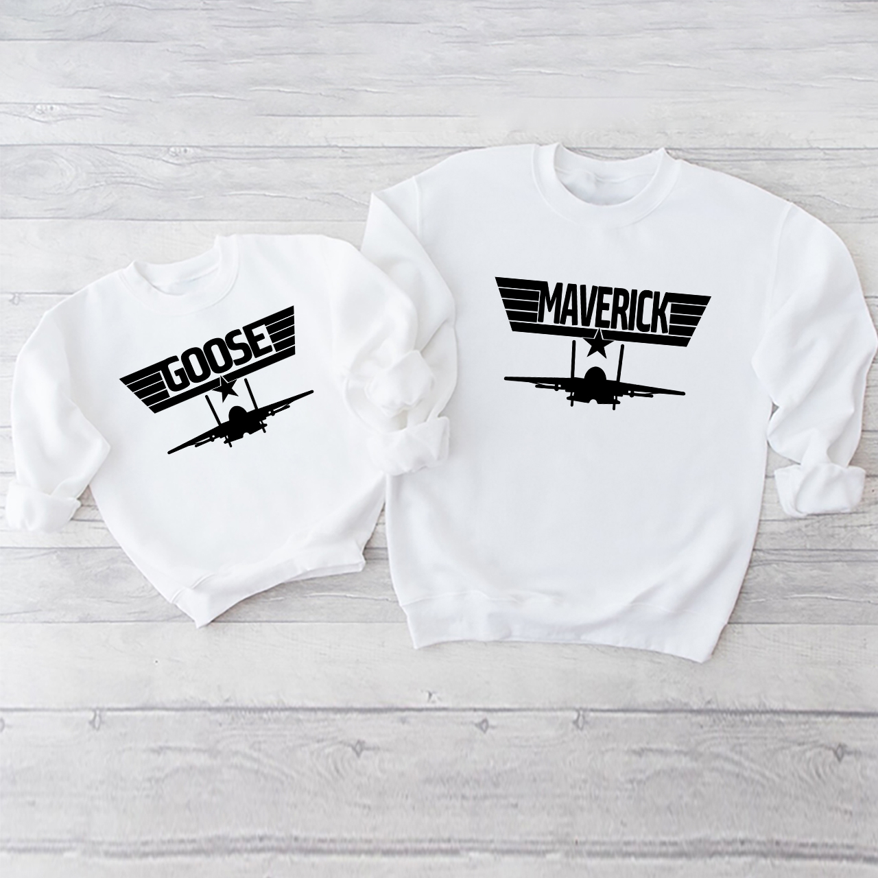 Matching First Dad And Me (Maverick And Goose) Sweatshirts