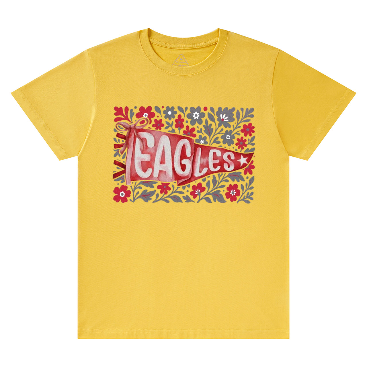 Personalized Team Mascot Watercolor Pennant Flower T-Shirts Beepumpkin