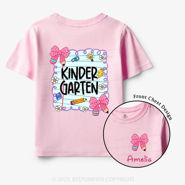 Personalized First Day Of School Toddler&Kid's Tees Beepumpkin