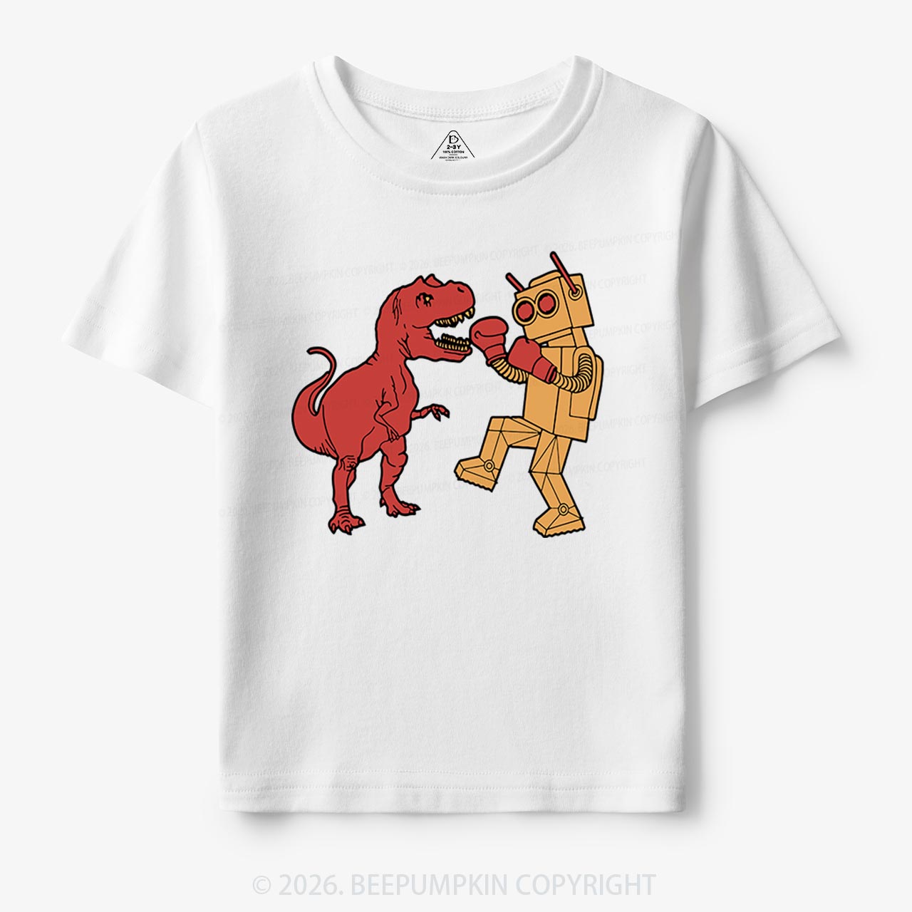 Kids Dinosaur Vs Robot Kids Shirt