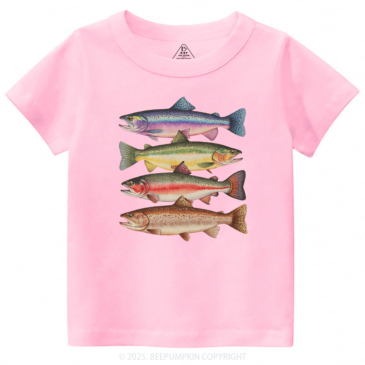 Abstract Colorful Trout In A Row Toddler&Kid's Tees Beepumpkin