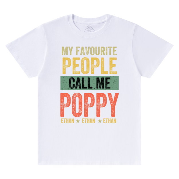 Call Me Poppy Grandpa Shirt Personalized With Name