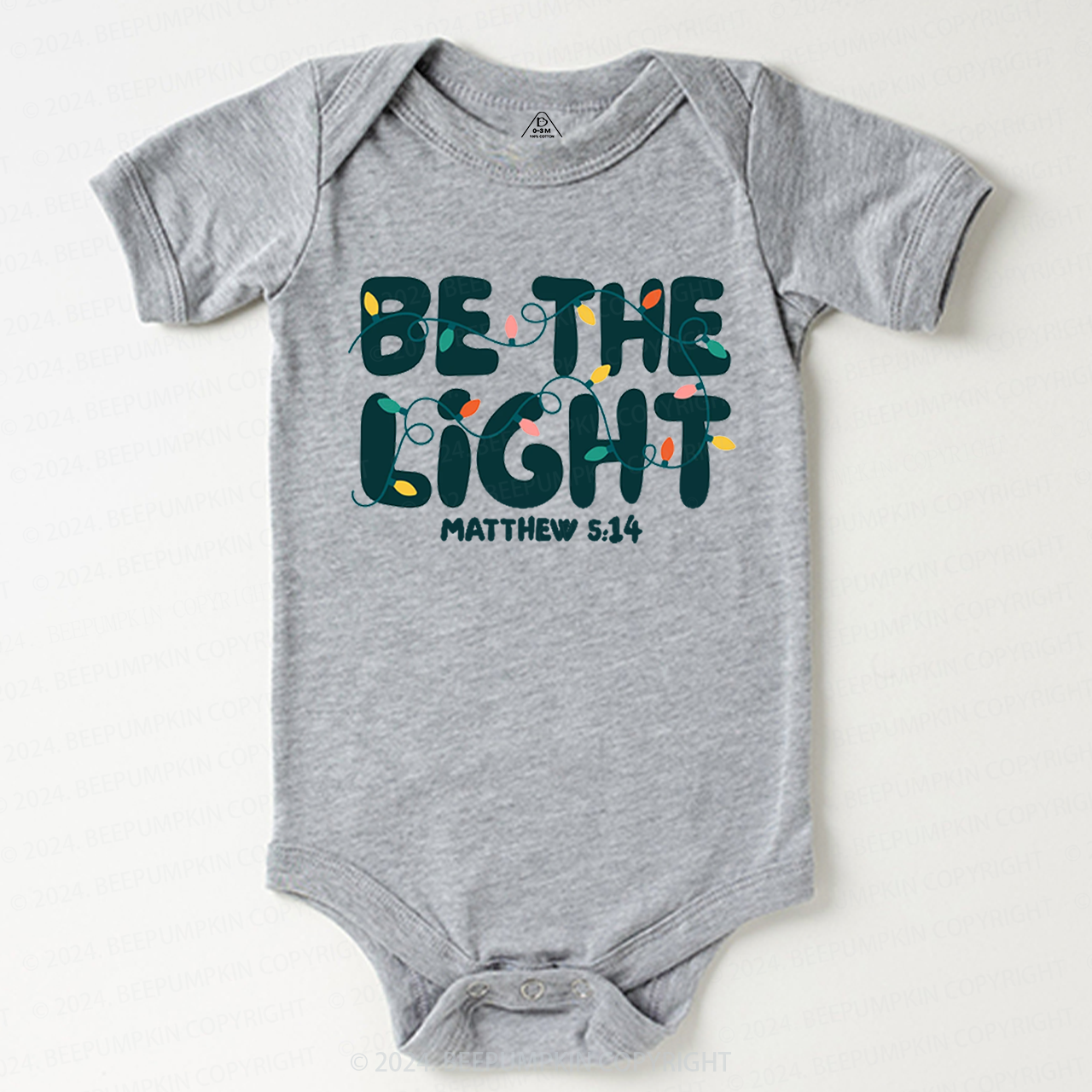 Be the Light Christmas Baby Bodysuit