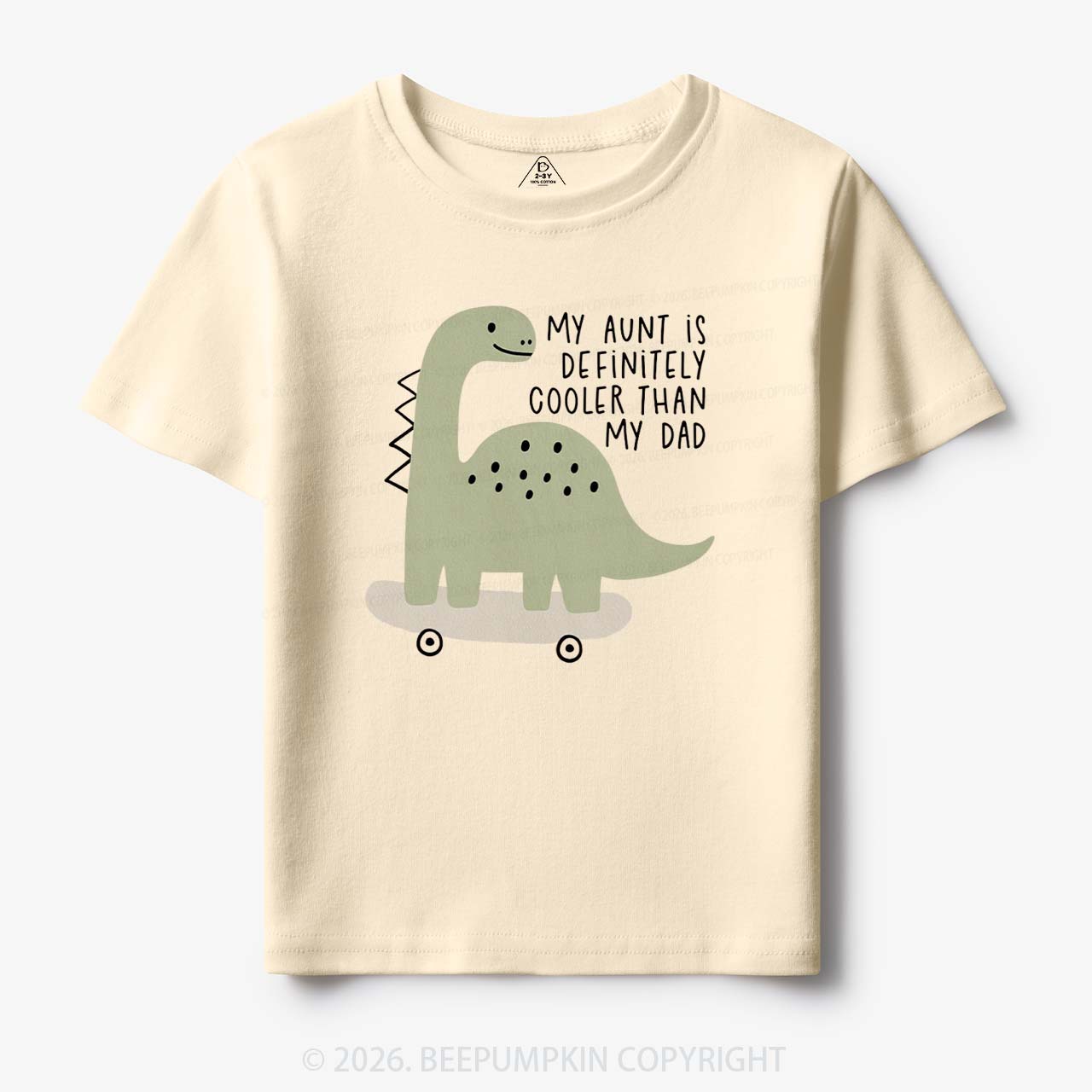 Dino My Aunt Is Cooler Than My Dad Toddler&Kid's Tees